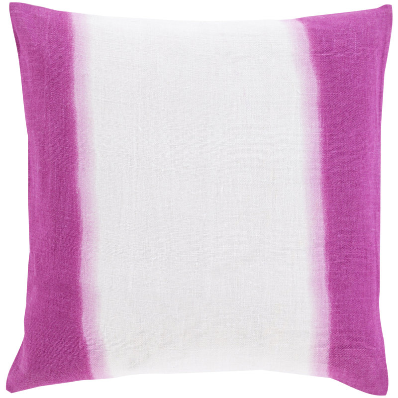 Striped Reversible Throw Pillow, 22" H x 22" W x 4" D, Sky Blue, Down