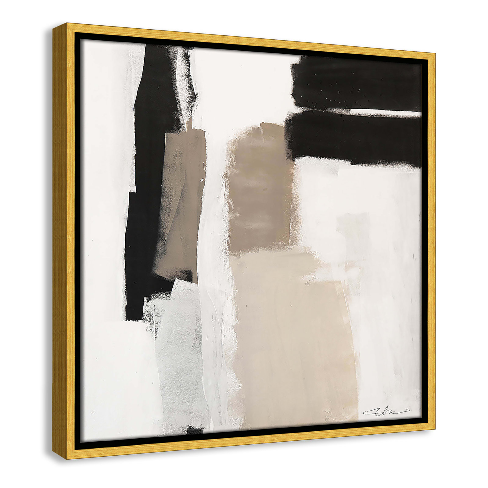 Earth Scapes II Print, 17.5" H x 17.5" W x 2" D, Gold Floater Framed