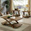 Ensemble de tables transitionnelles 3 pièces Tables de salon 1 table basse et 2 tables de bout