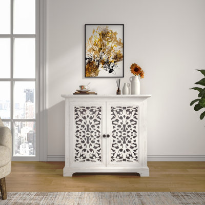 Buffet antique, armoire décorative vintage, 2 portes à découper, armoire console pour la cuisine, la salle à manger, le salon, le couloir