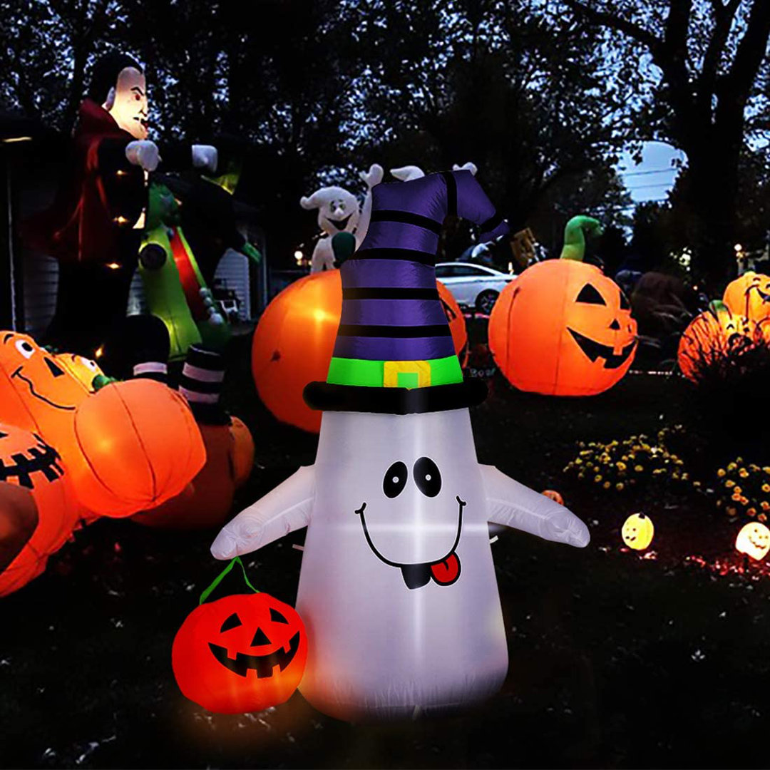 Halloween Inflatable Led Ghost With Pumpkin Lantern The Holiday Aisle®