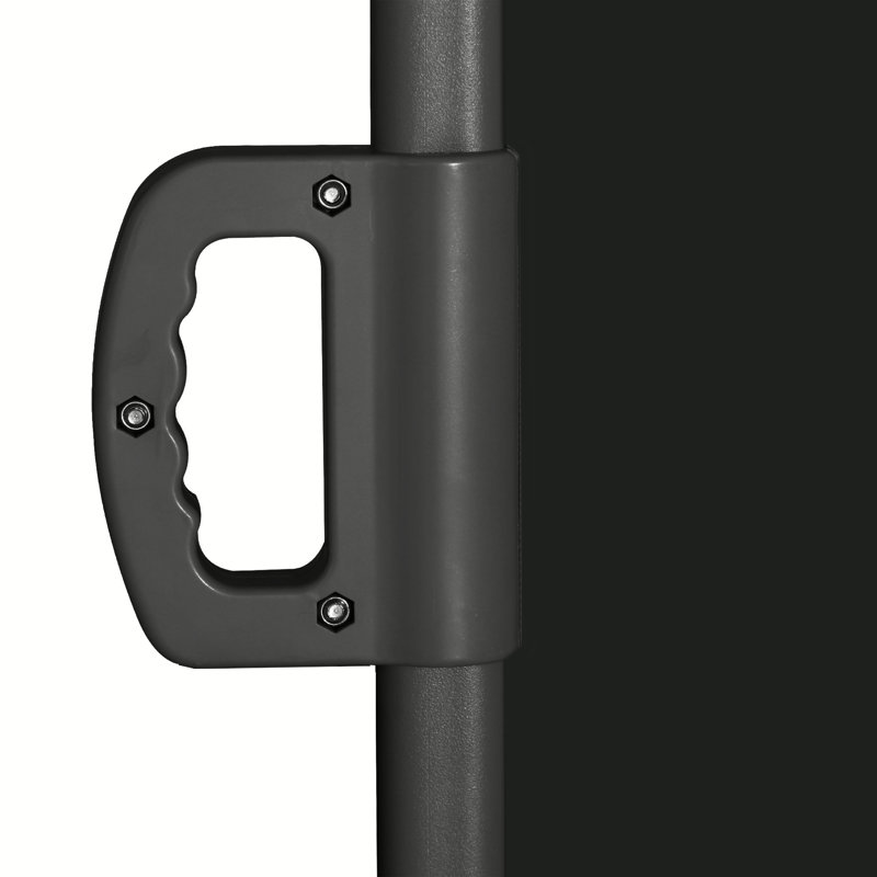 Dakota Fields 300cm W x 9cm D Polyester Cover Retractable, Black