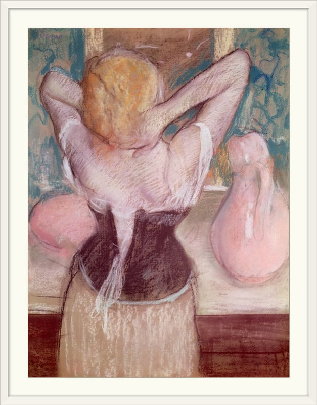 La toilette par Edgar Degas - reproduction, H 24 po x l 18 po x P 1,5 po, Toile