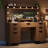 Fluted Makeup Vanity Desk With Large 39.3" Mirror And Lights-1398954659