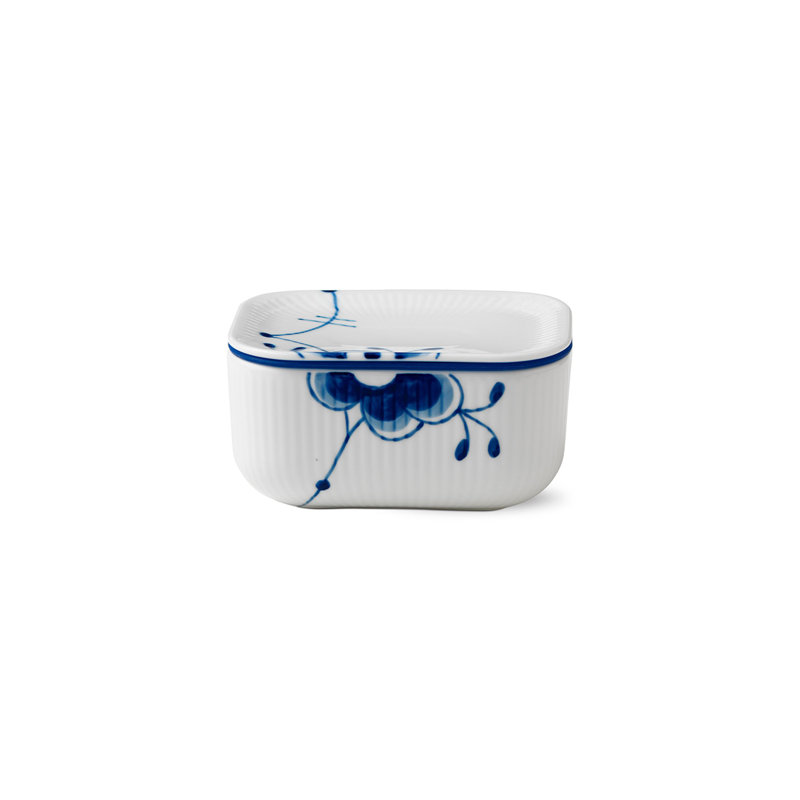 Royal Copenhagen White/Blue Fluted Mega Butter Dish