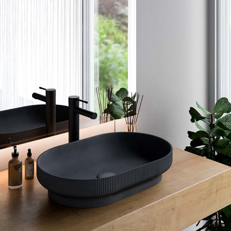 Lotus 22.4'' L Bathroom Sink, Amazonic Green