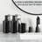 Matte Black Bathroom Accessories Set, 5 Pcs Bathroom Accessories Set, Glass Soap Dispenser And Toothbrush Holder Set, Cotton Swab Holder And Cotton Ball Holder, Modern Bathroom Decor Sets