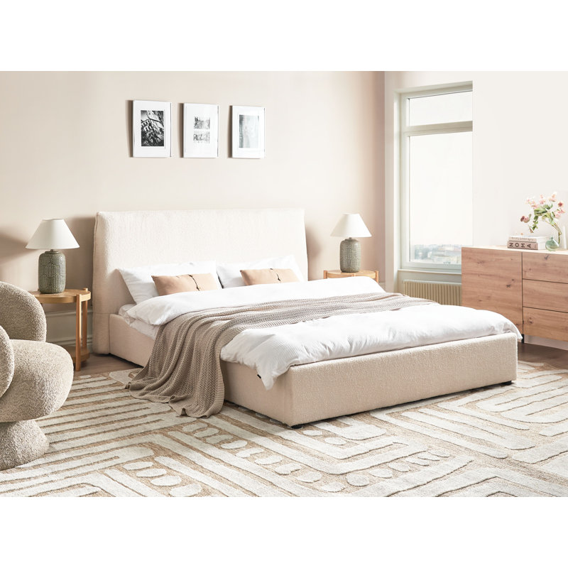 Waterbed Boucle LAVAUR Off-White, European King (160 x 200 cm)