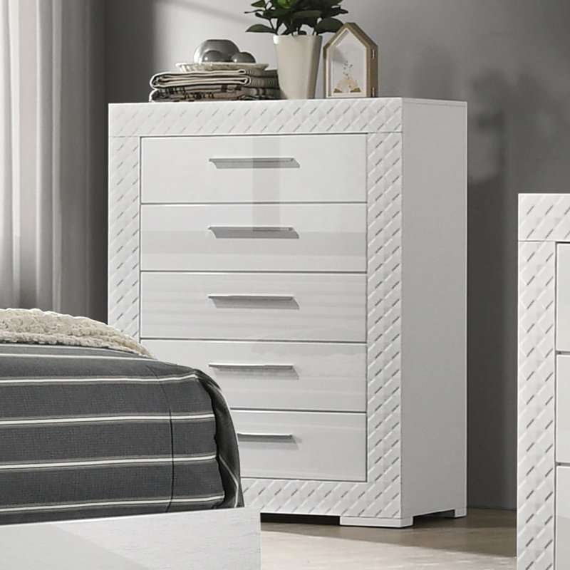 Coffre Whitby Glam, blanc