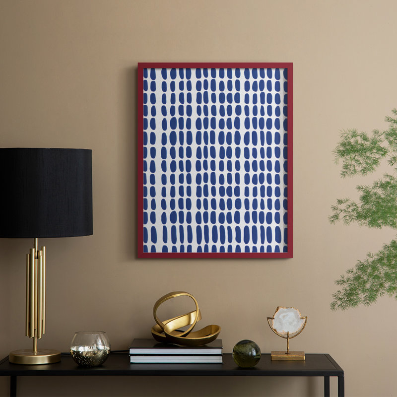 «Abstract CDXLII», reproduction encadrée - prête à être accrochée - fabriquée aux États-Unis, Rouge, H 29 po x l 23 po