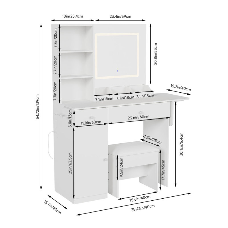 Dressing Table with Mirror