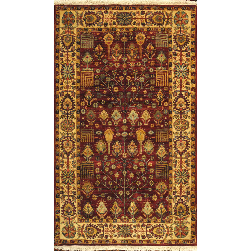 Tapis rouge / ivoire Agra