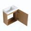 Meuble-lavabo mural avec lavabo en résine, porte simple à fermeture douce, panneau de fibres à densité moyenne-877945321