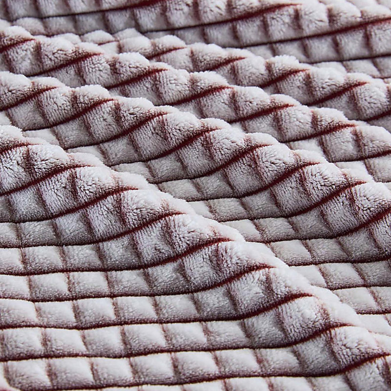 Carved Plush Blanket Full/Queen, Red, Full