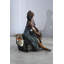Sculpture en bronze Manel Vidal Alba par Ebano avec cristaux 13 po x 6 po x H 14 po
