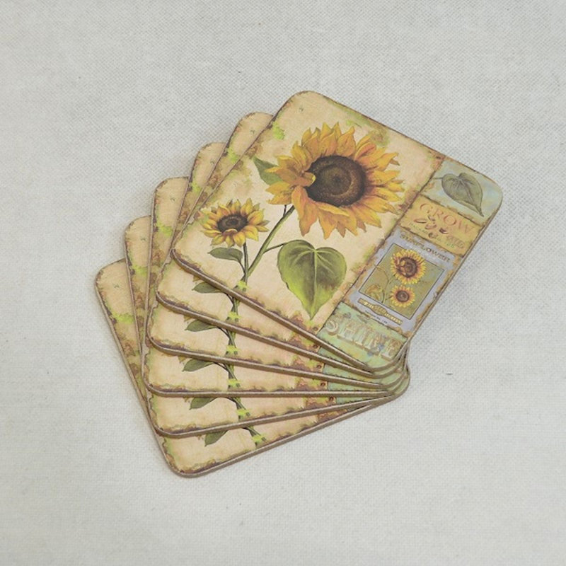 Ensemble de 6 sous-verres Sunflower