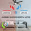 Ventilateur de plafond intelligent 52 po  avec moteur à DEL et télécommande 