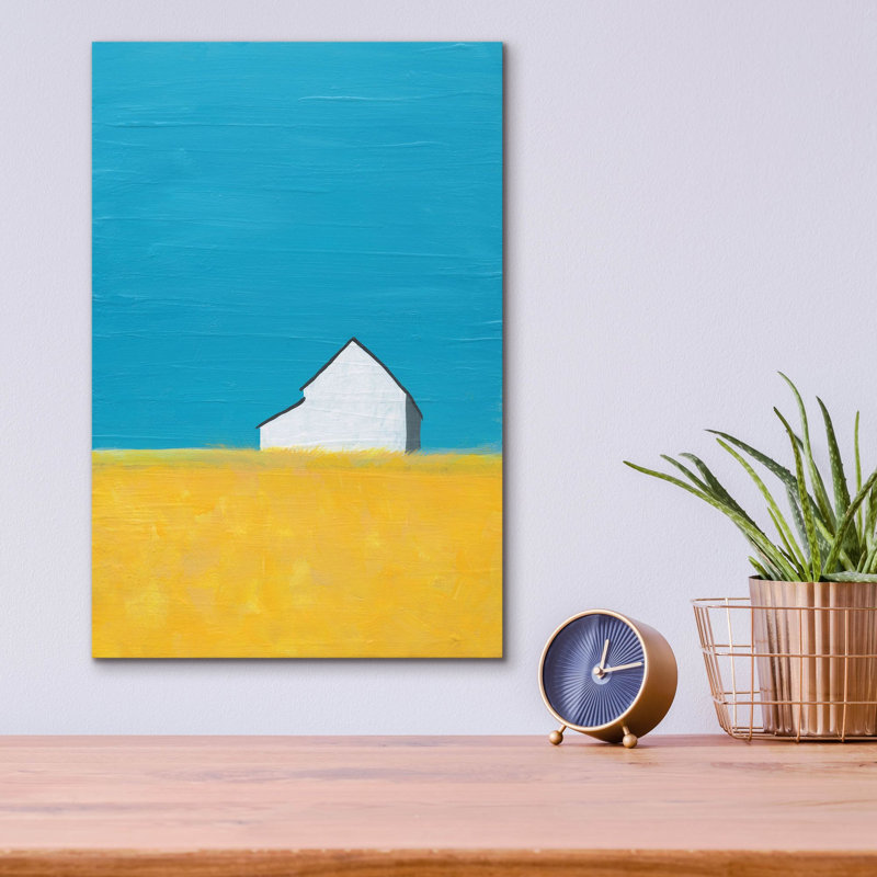 «Its A Barn» par Jan Weiss, art mural en verre acrylique, H 16 po x l 12 po x P 0,13 po