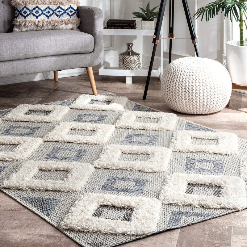Tapis de surface blanc cassé Baywood, Rectangle 5 pi 3 po x 7 pi 7 po
