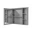 Armoire à pharmacie murale en bois massif l 42 po x H 30 po avec miroir et tablettes-1657533563
