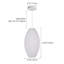 Luminaire suspendu 1 lumière en tissu cigare-1358009413