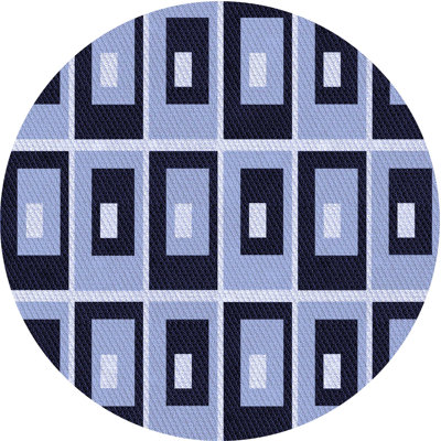 Tapis 100% à motifs lavables à la machine 2989 WSH-PAT975-BLU