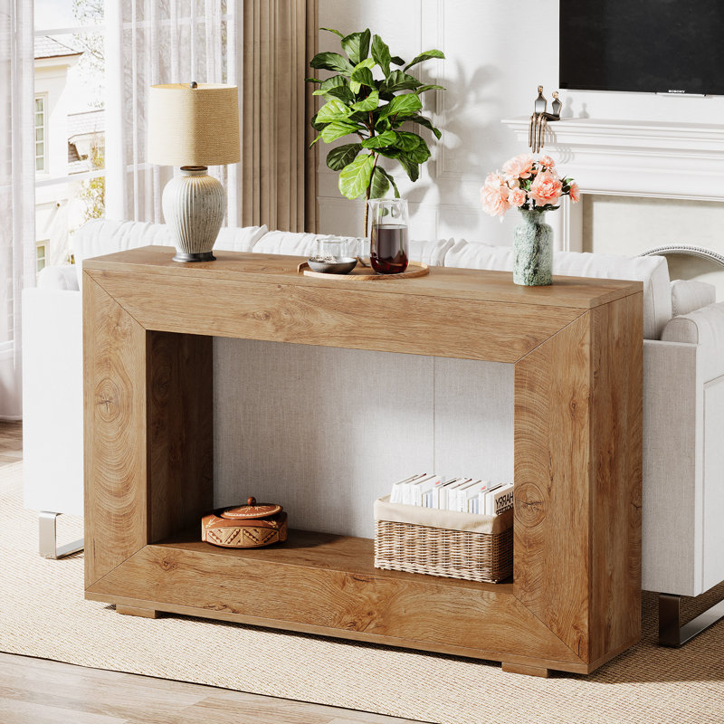 47.2" Console Table for Living Room, Entryway Table for Hallway, Natural