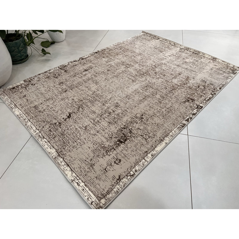 Tapis rectangulaire à motif antidérapant 5 pi 2 po x 7 pi 5 po Abbad