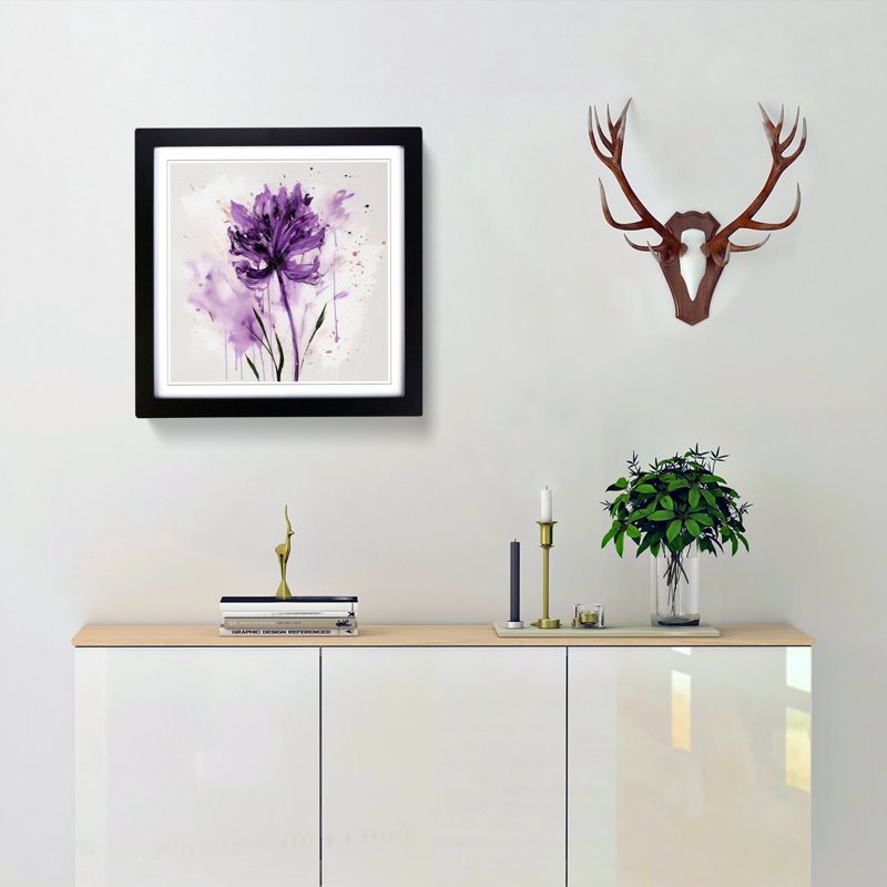 Single Picture Frame Print on Wood, Black Framed