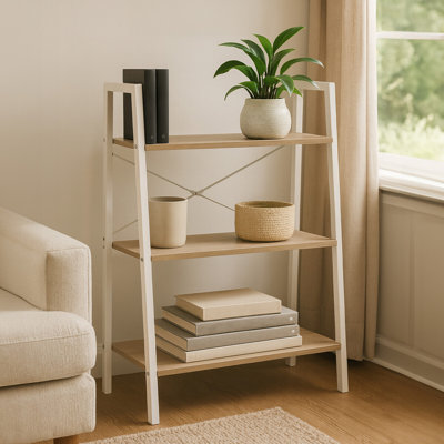 Octa 97cm H x 64cm W Solid Wood Etagere Bookcase