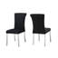 Ensemble de 2 chaises d'appoint en tissu noir Beticat