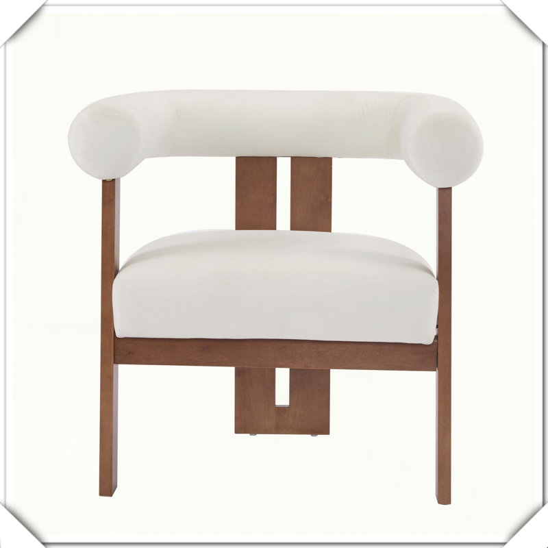 Chaise d'appoint moderne rembourrée pour la maison, Beige