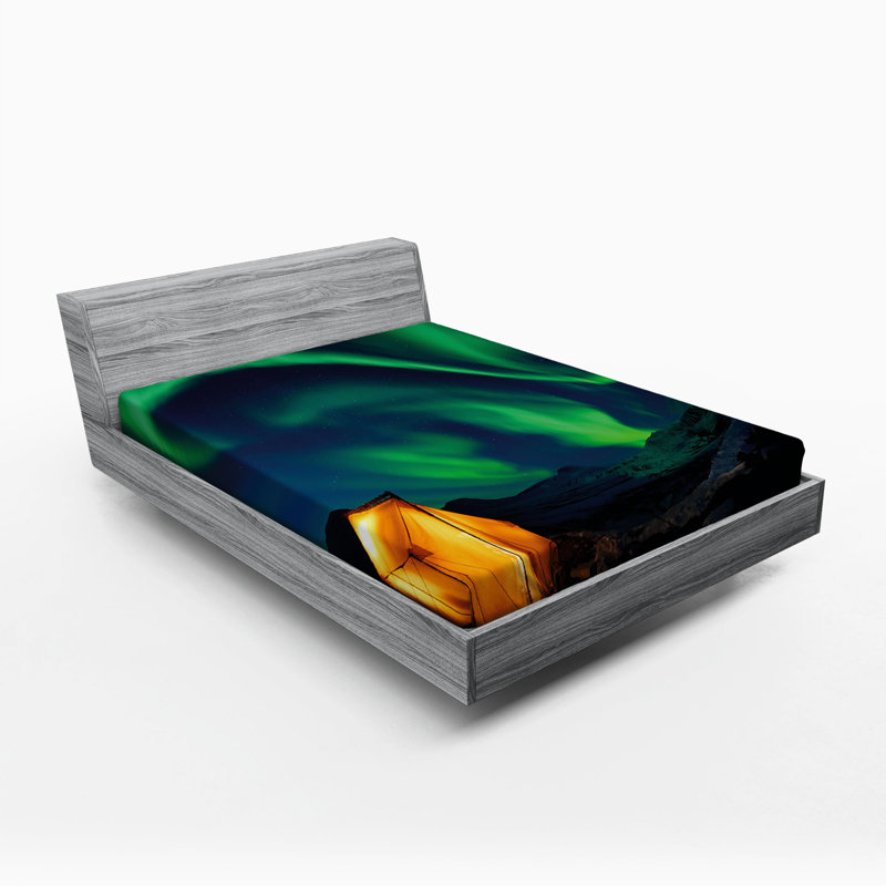 Microfiber Abstract Fitted Sheet, Full Fitted Sheet