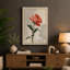 Coral Carnation Study Botanical - Wrapped Canvas-1741842144-1741842145