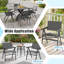 Ensemble de 4 chaises de patio avec siège en tissu respirant et dossier inclinable et accoudoirs confortables-205456503