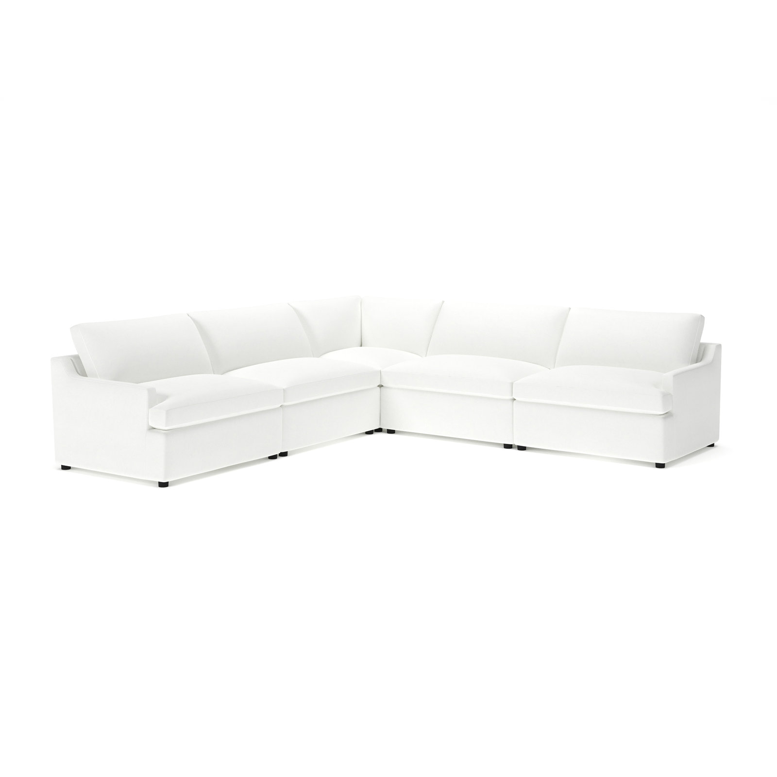 Essex Chaise Sectional, John Flour Performance Linen Blend