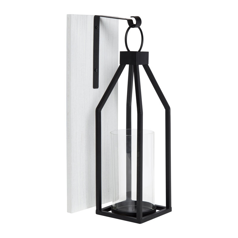 Martinek 1-Light Dimmable Metal Hardwired Wall Sconce, White