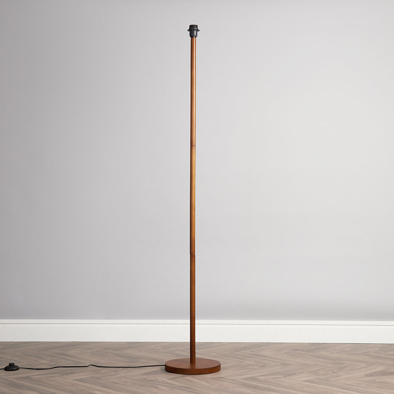 Dilen 160cm Traditional Floor Lamp, Dark Wood