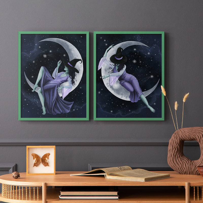Star Sorceress I-Premium, reproduction encadrée prête à accrocher - aucun clou requis - aucun clou requis, Gris