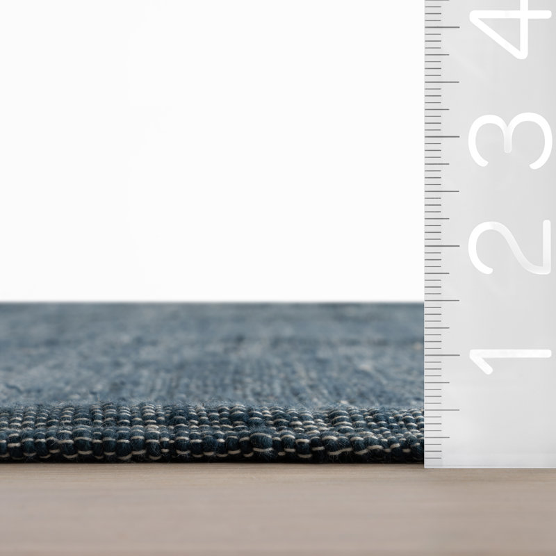 Lioro Plaid Handmade Cotton Rug, Rectangle 8' x 10'