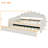 Full Size Upholstery Daybed Frame with Shall Shaped Backrest and Trundle-1242220093