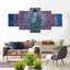 Bouddha bouddha pacifique sur toile, ensemble de 5 pièces-109723344
