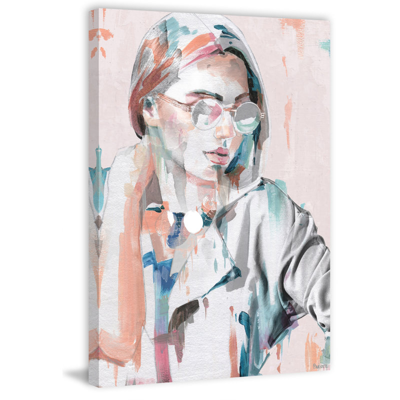 Hipster Girl by Parvez Taj - Wrapped Canvas Painting, 30cm H x 20cm W