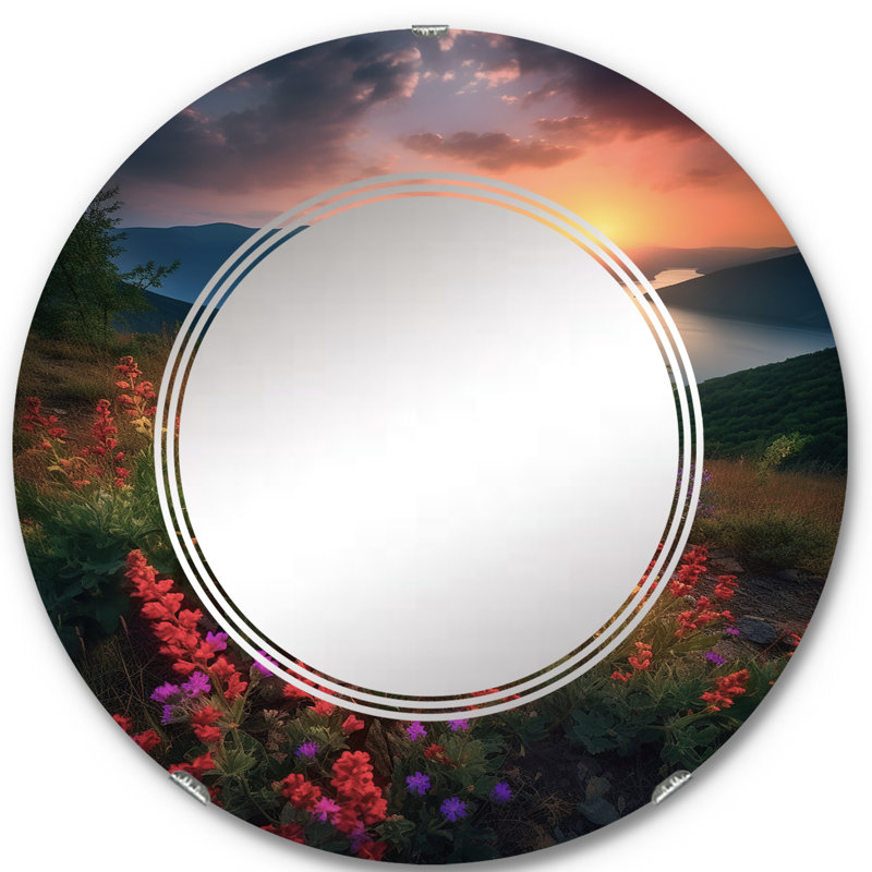 Miroir mural rond Vaill, 24 po x 24 po