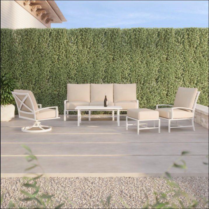 Bristol Outdoor Dining Armchair, Canvas Flax Sunbrella® Canvas