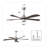 52" Modern DC Motor Ceiling Fan with Light, Stain Nickel Finish & Solid Wood Blades, Quiet Reversible Indoor Fan for Living Room and Bedroom-466550060-466550062