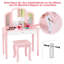Kids Vanity Set with Mirror-540097968