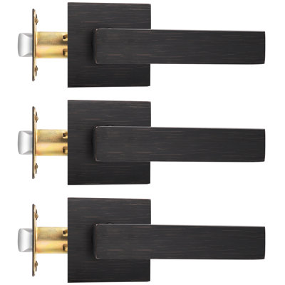 Door Lever with Square Rosette Heavy Duty Solid Levers