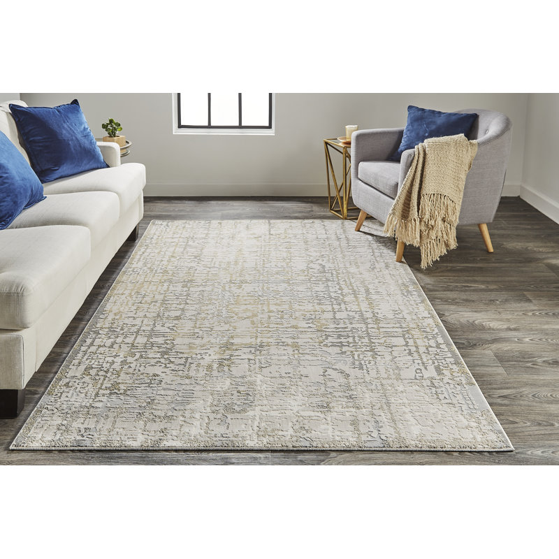 Ambrette Abstract Birch Area Rug, Rectangle 8' x 10'