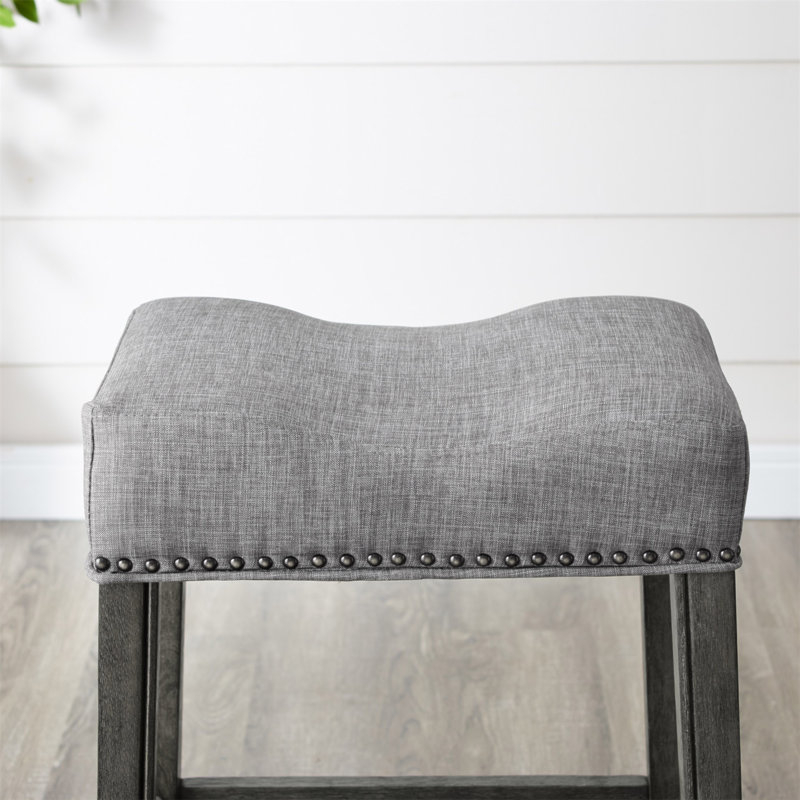 Ensemble de 2 tabourets de comptoir Coco, Gris, Gris